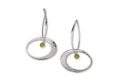 sterling silver and peridot elegant earrings