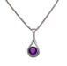 sterling silver pendant featuring a stunning amethyst gemstone on an 18" sterling silver chain