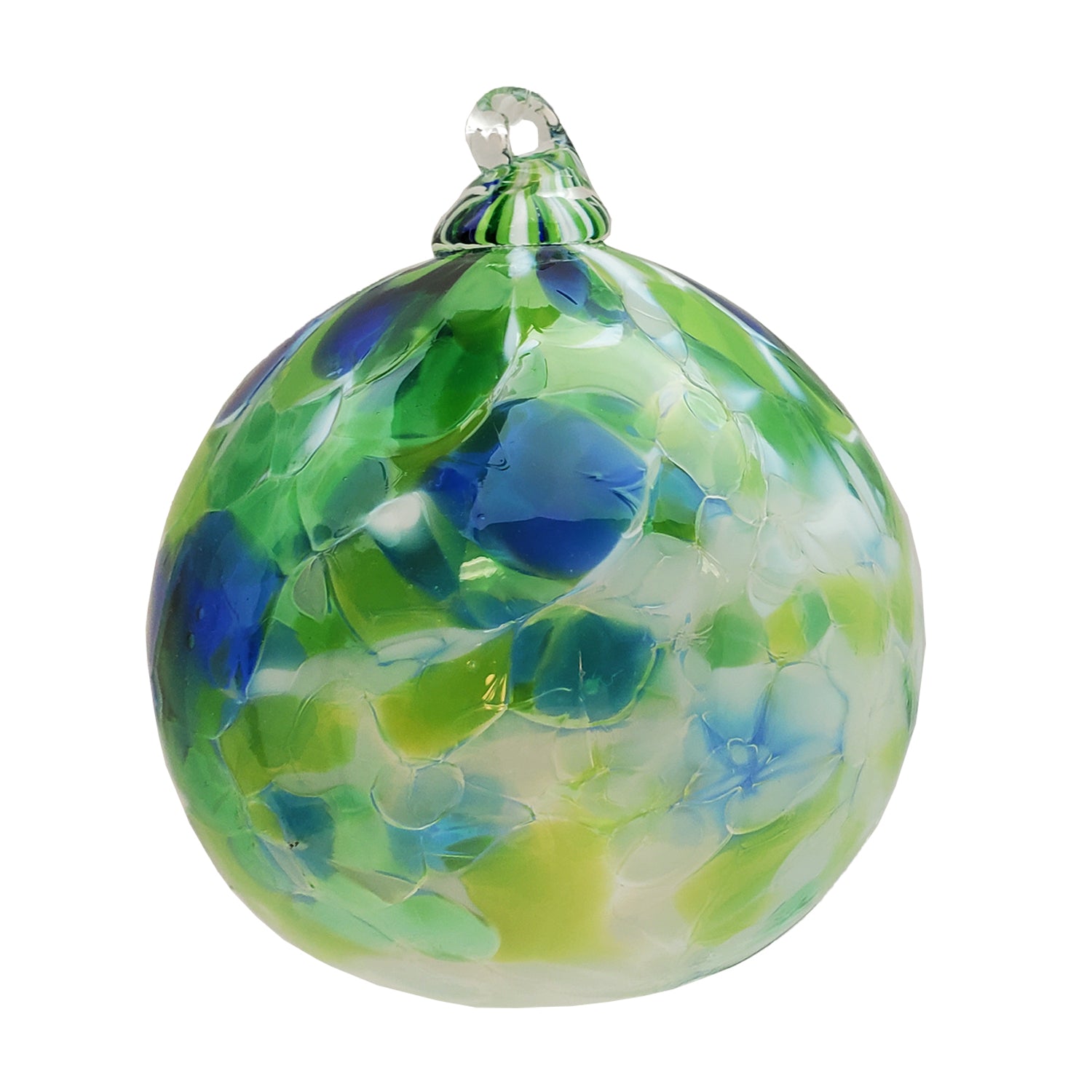 summer colors in hand-blown glass ornaments