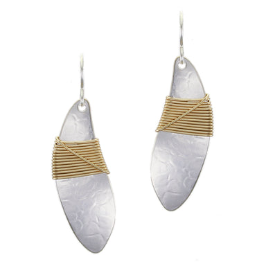 handcrafted silver and brass earrings