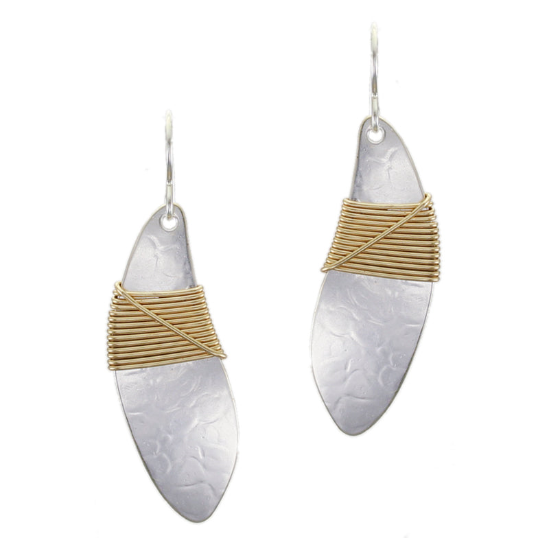 handcrafted silver and brass earrings